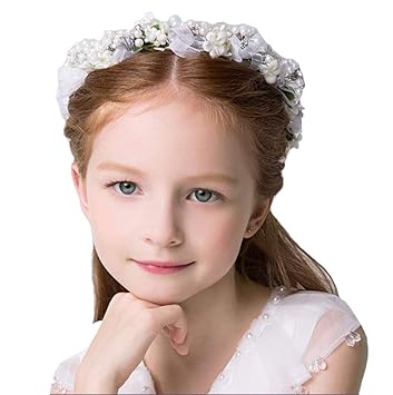 Amazon Com Wedding Flower Girls Headpiece Artificial Flowers