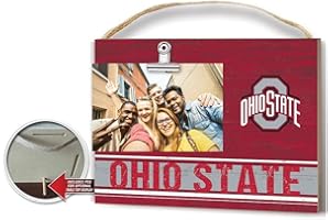 KH Sports Fan Team Color Ohio State Buckeyes Clip Photo Frame, Holds 4x6 Photo, Buckeyes Gifts and Home Decor; Display Your Team Spirit with This Ohio State Picture Frame