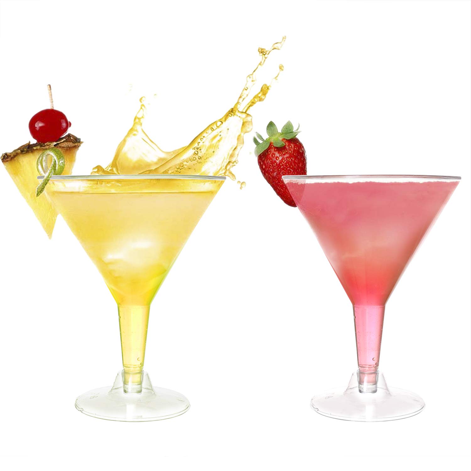 Photo 1 of supernal 7oz Plastic Martini Glasses for Parties,72 pack Clear Disposable Martini Glasses,Mini Dessert Cups,Clear Plastic Wine Glasses,Disposable Cocktail Cups