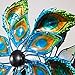 Bits and Pieces - Peacock Feather Wind Spinner - 14 Inch Decorative Kinetic Wind Mill - Unique Outdoor Windspinner Lawn and Garden Décor, Lawn Ornament