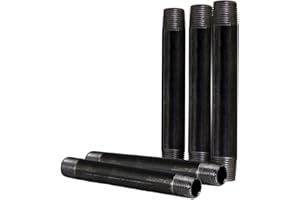 Everflow Supplies NPBL3811-5 Black Nipple Pipe, 1/8" x 11",