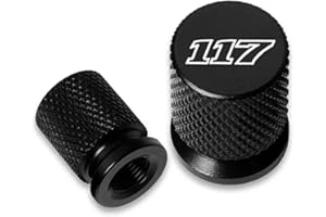 NBEHJTYU CNC Tire Valve Stem Cap Cover Plugs Compatible with Harley Low Rider ST FXLRST FXRST Breakout Touring CVO 117(Black)