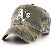 47 MLB Camo Clean Up Adjustable Hat, Adult One Size Fits All (as1, Alpha, one_Size, Oakland Athletics Camo)