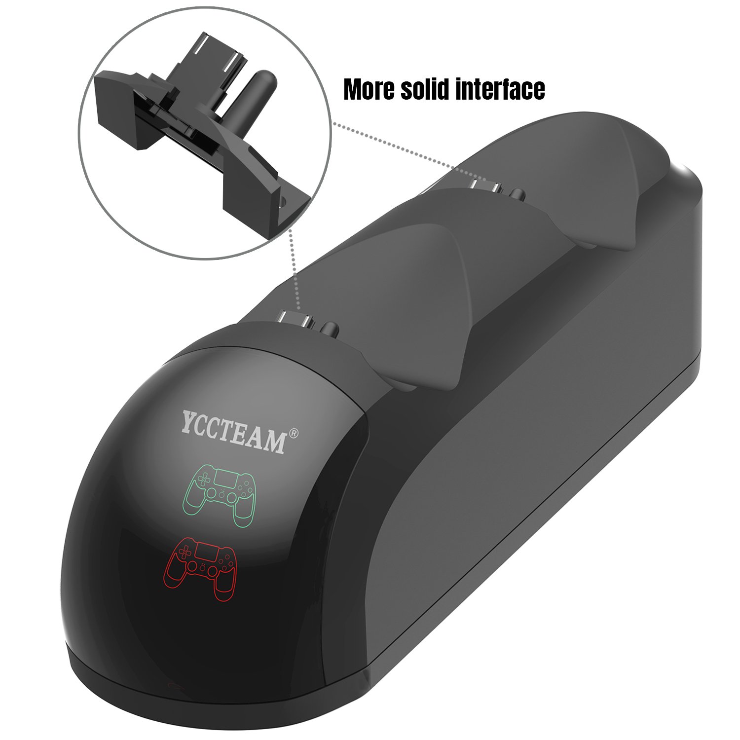 PS4 Controller Charger, DualShock 4 USB Charging Station Dock for Sony Playstation 4/PS4 Slim/PS4 Pro Controller