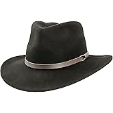 American Hat Makers Pathfinder Wool Felt Outback Hat | Handcrafted Durable Western Style | Crushable, Packable, Travel Ready