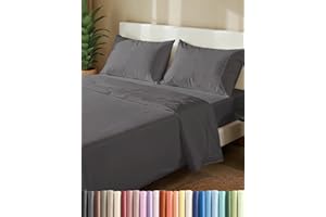 CGK UNLIMITED Extra Thick Heavyweight King Size 4 Piece Sheet Set – High End Super Luxury Bed Set – Premium Heavyweight Hotel Quality Sheets with Deep Pockets - Easy-Fit - Soft, Warm and Wrinkle Free - Dark Grey