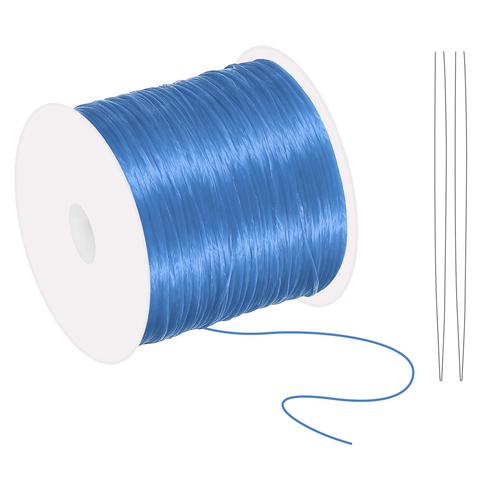 PATIKIL Elastic String for Bracelets, 0.8mm x 131-Yard Stretchy Bracelet String Stretch Bead Cord for Seed Beads, Jewelry and Bracelets Making, Sky Blue