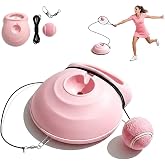 Pink Solo Tennis Trainer Rebound Ball with String for Self Tennis Practice | Solo Practice No Partner Needed, Portable Lightweight Build, Ideal for Beginners,women&amp;youth, Indoor &amp; Outdoor Training