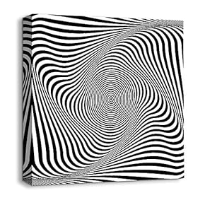Canvas Wall Art - Abstract Visual Illusion - Giclee Painting Wall Art for Bedroom Living Room Home Decoration - 12x12 inches