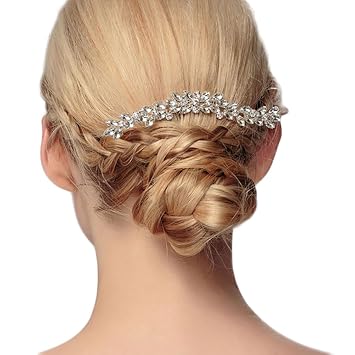 Amazon Com Bueer Bridal Crystals Hair Side Comb Bridesmaids