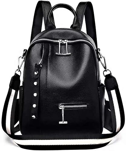 Amazon Macton 本革 3way リュック レディース リュックサック コンパクト大容量 柔らかい 牛革 レザー バックパック 軽量 軽い 肩掛け ショルダーバッグ 斜め掛け 持ち手 おしゃれ 通勤 Mc 38 ブラック Yesmacton レディース