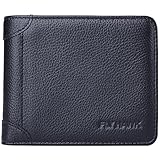 FlyHawk Italian Cowhide Men's RFID Blocking Genuine Leather wallets for Men Bifold Wallet