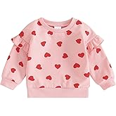 Lucikamy Toddler Baby Girl Boy Valentines Day Outfit Long Sleeve Letter Print Sweatshirt Shirt Infant Spring Clothes