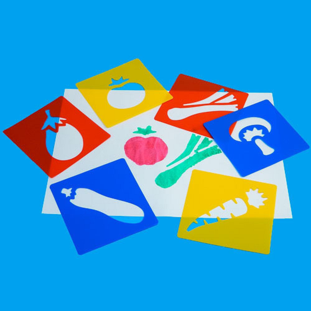 READY 2 LEARN Vegetable Stencils (Set of 6)