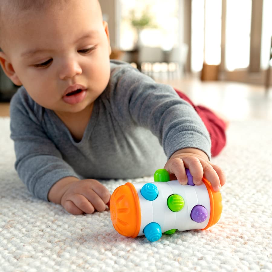 Fat Brain Toys Rolio Sensory Tummy Time and Rattle Toy for Babies