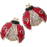 Ladybug Stud Earrings Bug Charm Costume Black Spots Ladybird Jewelry Accessories For Women
