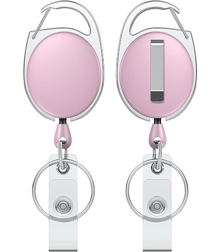 2 Pack Retractable ID Badge Holder With Clip, ID Name Badge Reels With...