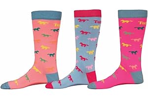 TuffRider Neon Pony Kids Socks - 3 Pack