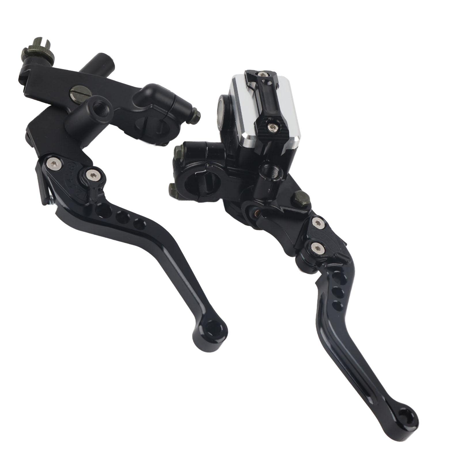 Broco Motorcycle Brake Clutch Lever, 1 Pair 7/8"(22mm) Universal Motorcycle Brake Clutch Master Cylinder Reservoir Levers
