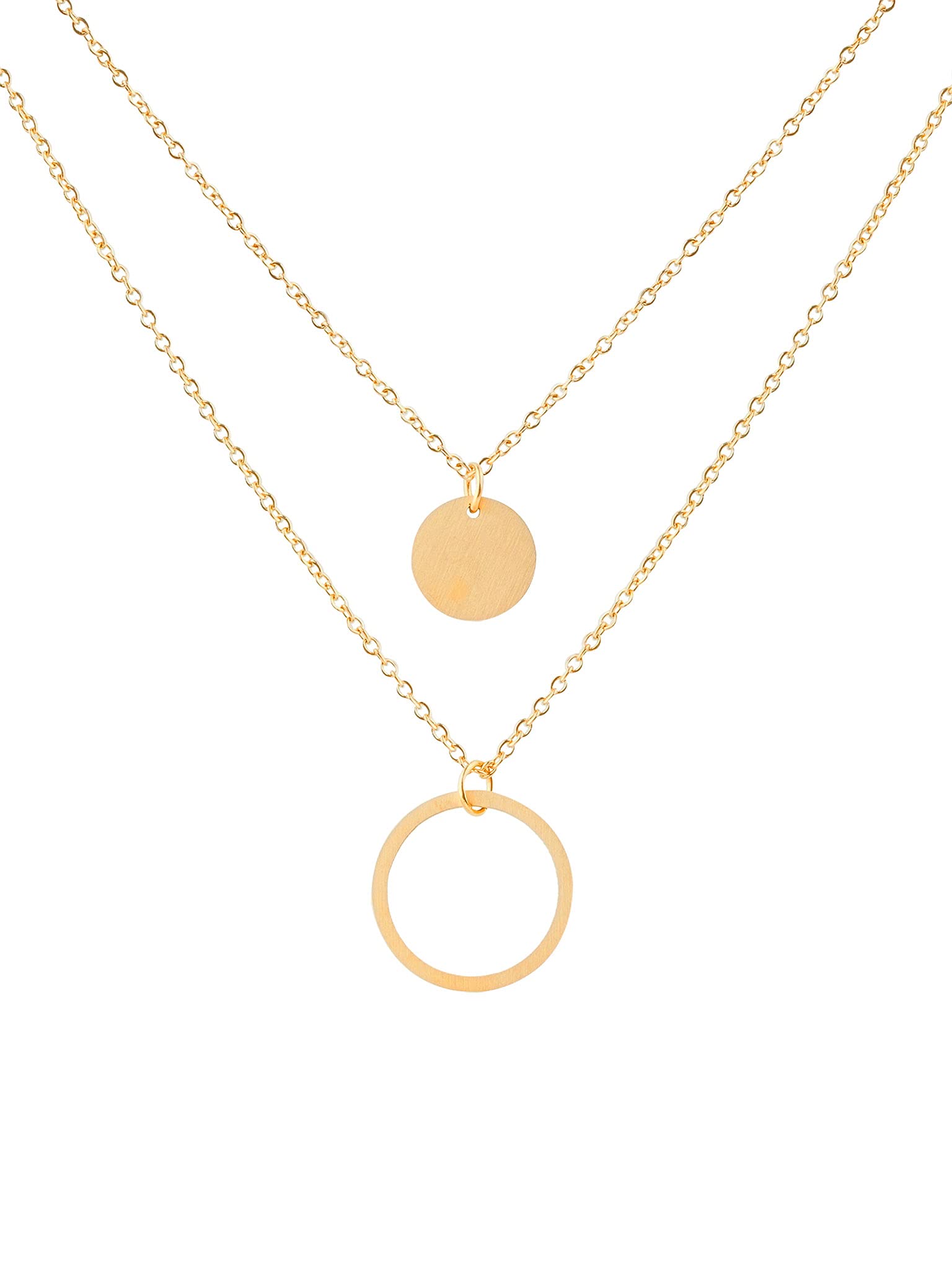a little something ® Belleville Necklace | Women's Necklace with 18 Carat Gold Plated (Gold & Rose Gold) | Includes Sustainable Gift Packaging (FSC® Certificate) gold