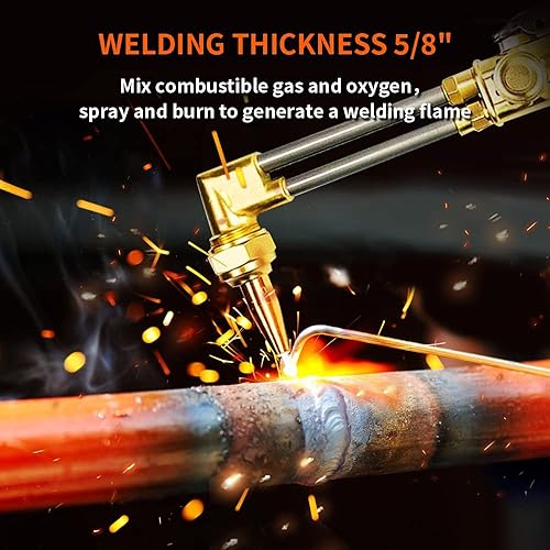 Oxygen Acetylene Powder Spray Welding Torch - QH-2/h With 3 Nozzles, 470mm Length