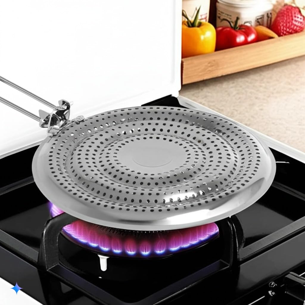 BNYD Heat Diffuser Plate for Gas & Electric Stove – Simmer Ring & Flame Reducer for Even Heat Distribution, Scorch Prevention & Slow Cooking