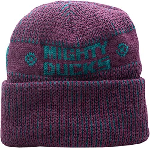 Anaheim Mighty Ducks Knit Hat Cuffed Bulky Lined Logo 11816
