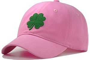 TSSGBL Kids Baseball Cap with Embroidered Lucky Clover - Adjustable Boys Girls Golf Hat for Toddler, Little Kids & Big Kids