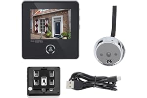 Demeras Security Cat's Eye Camera with HD Doorbell Camera Night Viewing Taking Photo Digital Door Viewer LCD Monitor Household Real-time Monitoring