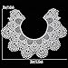 1pc Embroidery Round Ripple Neck African Lace Fabric Collar,DIY Handmade Lace Fabrics for Sewing Supplies Crafts