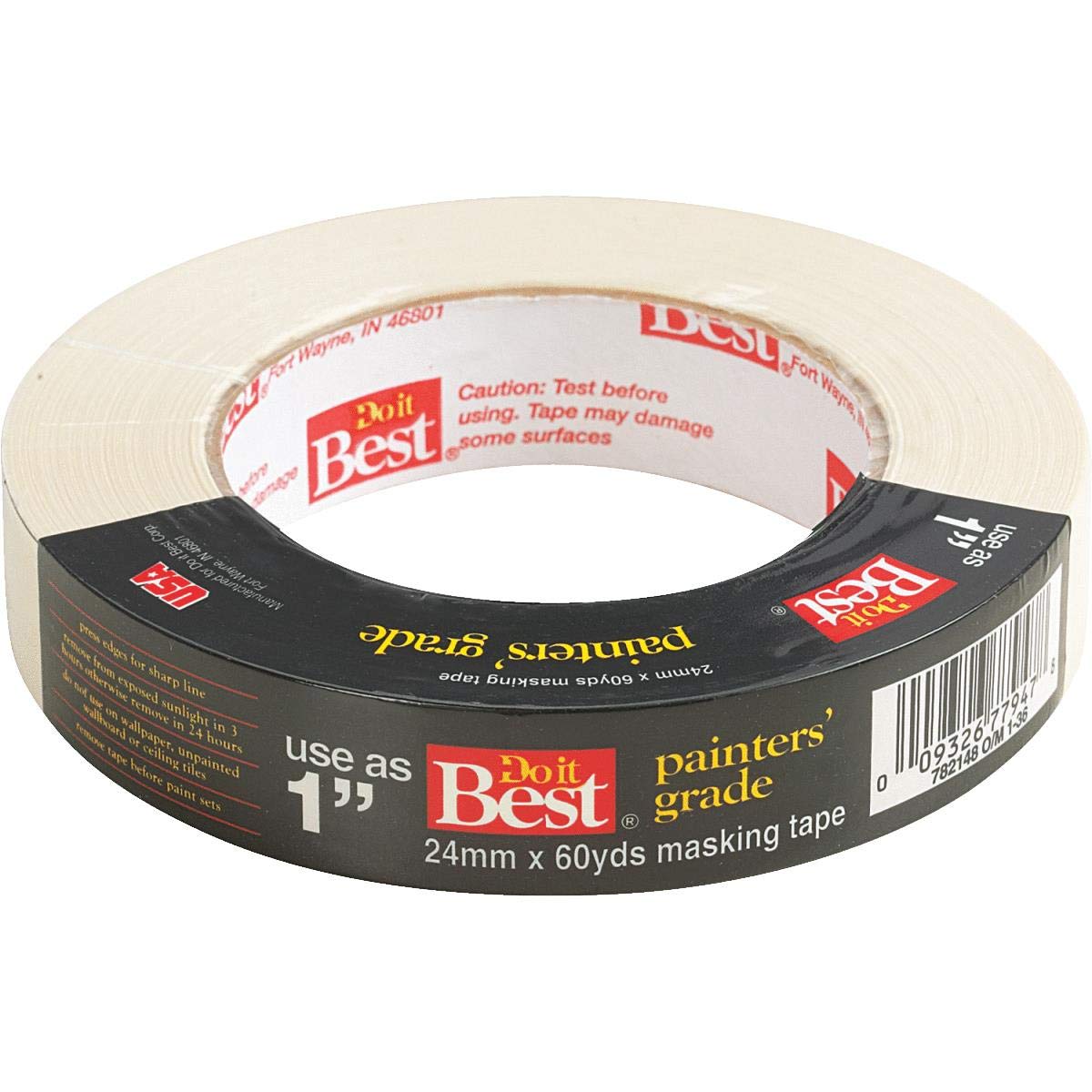 Intertape Tape, 1" x 60 Yard Do it Best Painters Grade Masking Industrial & Scientific