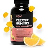 LEGION Creatine Monohydrate Gummies – Clean Chewable Creatine Supplement for Strength, Endurance & Muscle Recovery – 30 Lemon Drop Flavor Servings – No Artificial Flavors or Sweeteners.
