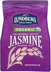 Lundberg Jasmine Rice, Regenerative Organic Certified – Non-Sticky, Aromatic Long-Grain White Rice, Responsibly Grown in Cali