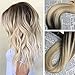 Moresoo 18inch Hair Extensions Tape in Real Human Hair 20pcs 50g Per Pack Skin Weft Tape in Hair Extensions Color #2 Brown Fading to Blonde #27 Mixed #613