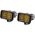 Diode Dynamics SSC2 SAE Yellow Pro Standard LED Pod (pair), SAE Fog w/Amber Backlight