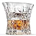 Ashcroft Empire Old Fashioned Whiskey Glass, Unique Lead Free Crystal Rocks Scotch Glasses Set of 2 With Gift Box