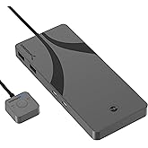 SABRENT Thunderbolt 4 KVM Switch, Peripheral Sharing with 3X Thunderbolt 4 USB C 40Gbps, 2X USB-C Charging 60W (PD 3.0) | 4X 