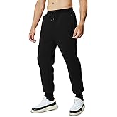 Menoio Mens Sweatpants with Zipper Pockets Workout Fleece Athletic Pants Casual Drawstring Jogger Pants
