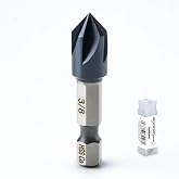 toolant 3/8" Noir-Ti Cobalt Countersink Drill Bit(Pro), Titanium Aluminum Nitride Coated with Quick Change Hex Shank