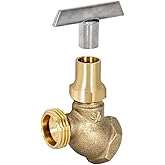Eastman Female Loose Key Hose Bibb, 3/4 Inch FIP x 3/4 Inch MHT, Brass Plumbing Fitting, 20215