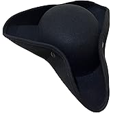 EverJoy Party Adult Tricorn Hat – Colonial and Pirate Costume Accessory for Halloween, Cosplay, and Dress-Up Events