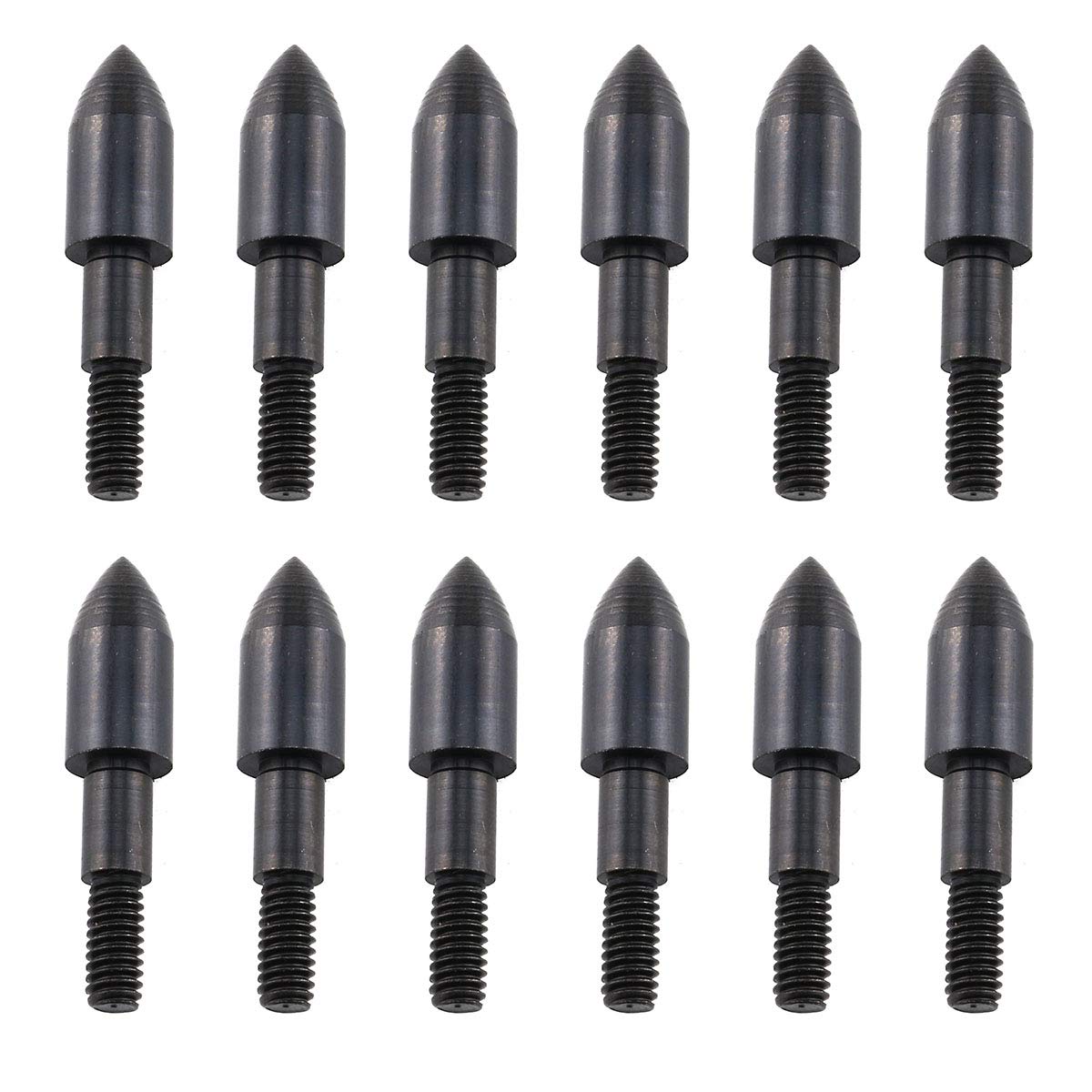 E-outstanding Field Point 12PCS 100Grain Screw on Archery Arrow Practice Bullet Tips Arrowheads