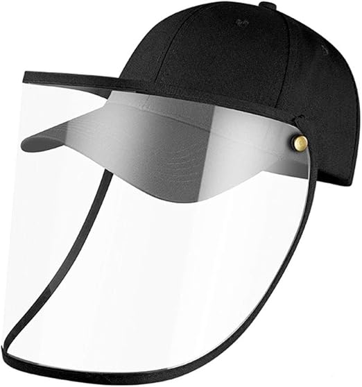 Baseball Cap with Removable face Shields Washable Face Protection Hat