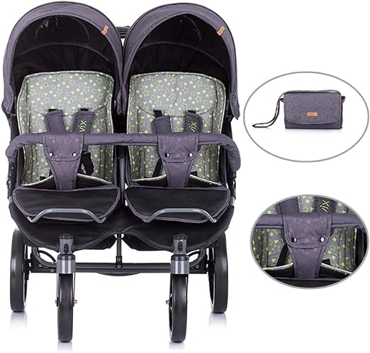 Twix2 Poussette Double Pour Jumeaux Enfants Rapproches Vert Poussettes Et Landaus Bebe Puericulture Petitonoordwijk Nl