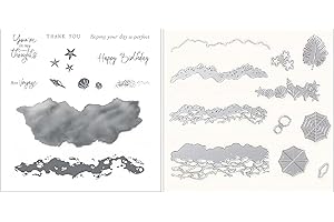 2026 Card Making Stamps and Dies Set, Premium Clear Silicone Stamps & Metal Cutting Dies for DIY Greeting Cards, Scrapbooking