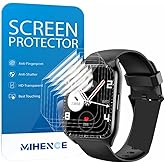 MIHENCE Screen Protector Compatible for aycy/DUSONLAP 1.85'' Smartwatch MT65, TPU HD Protective Film for MT65 1.85'' Smart Watch (6 PCS)