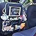 Car Back Seat Organizer for Kids with Large Touch Screen Tablet Holder up to 11 Inch iPad Pro - 10 Large Reinforced Compartments and Flexible Mesh Pockets - Waterproof - Toy Storage