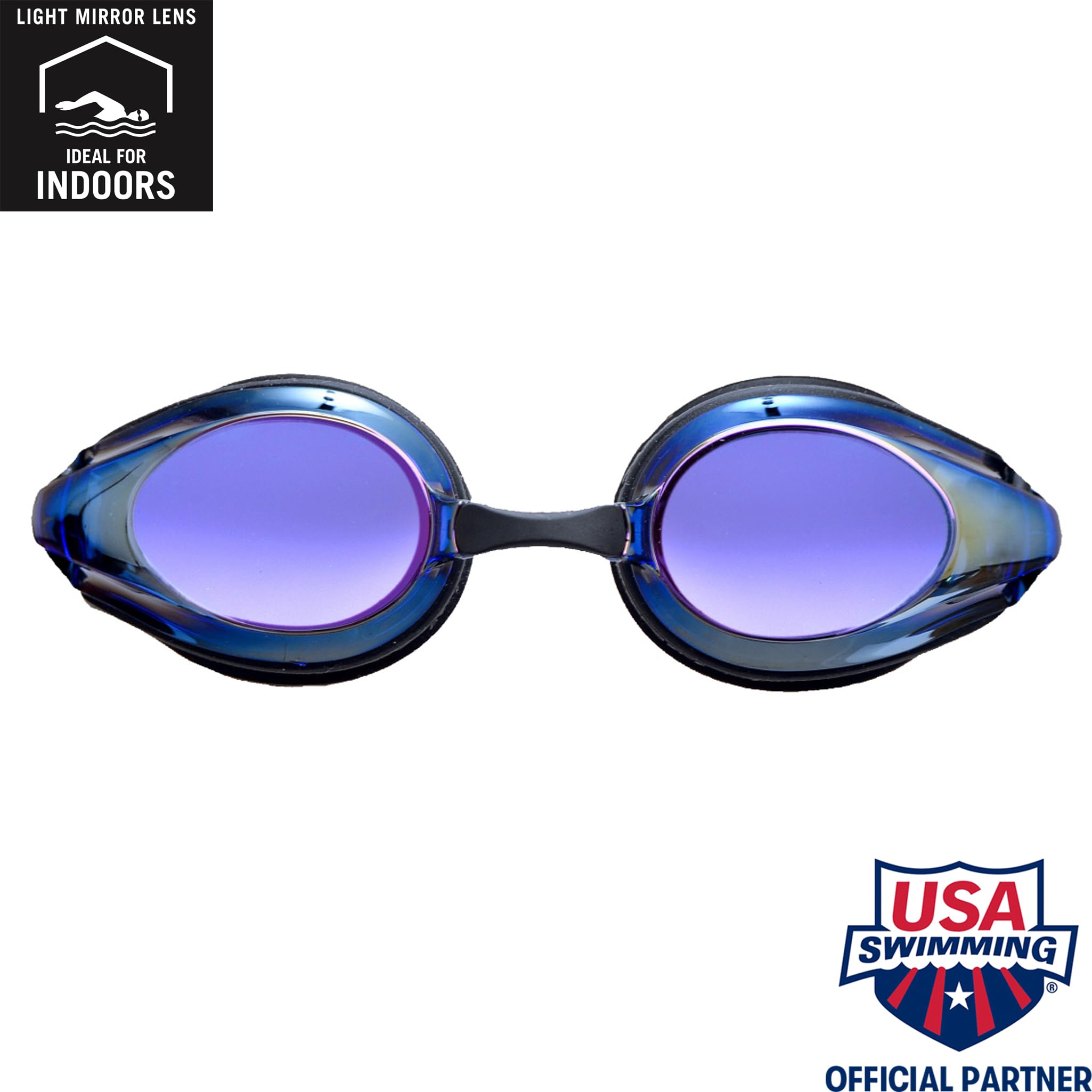 Arena Tracks Unisex Adult Essential Racing Swim Goggles Competitive Swimmers FINA-Approved Anti-Fog Mirror/Non-Mirror Lens