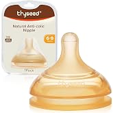 Thyseed Anti-Colic Series Nipple, Fast Flow,6+ Months, 1-Pack