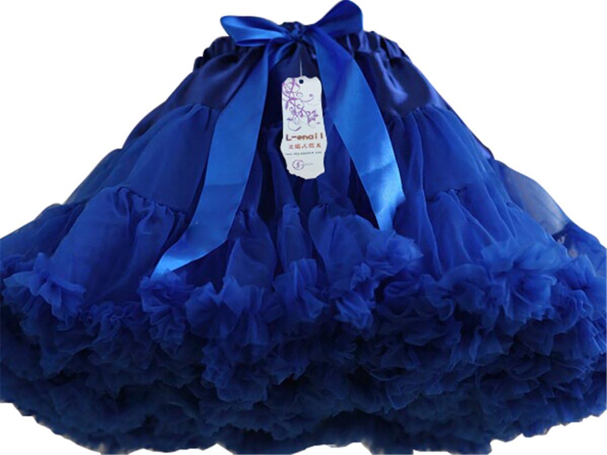Lemail wig Lolita Three-Layer Voile Puff Princess Skir Dark Blue CC332A-17